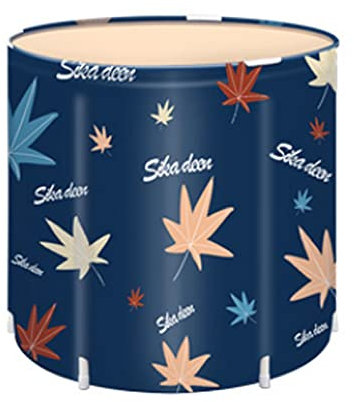 LZYqwq Tragbare Faltbare Badewanne Erwachsene, Freistehende Einweichbadewanne für Den Haushalt, Effiziente Temperaturerhaltung, für Zuhause Bad Drinnen Draußen(Size: 70 * 68cm)