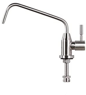Küche Osmoseanlage Trinkwasser Wasserhahn mit Filter 1/4 Zoll Schlauch-Anschluss,Gebürstetes A