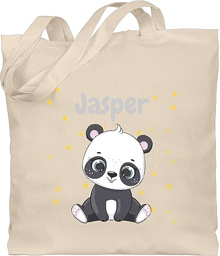 Geschenk mit Namen personalisiert by Shirtracer - Baumwolltasche - Süßer Panda Pandabär Pandabären