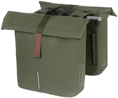 Basil City Doppeltasche - MIK inkl. - 28-32L - Gepäckträger - Grün