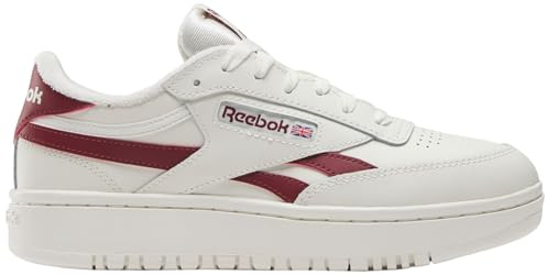 Reebok Sneaker da Donna Club C Double Revenge, Chalk Classic Burgundy - Gesso, 36 EU