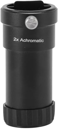 2X Barlow-Linse, Mehrfach Beschichtete Optische Glas-Barlow-Linse aus Aluminiumlegierung Zur Mondbeobachtung, mit Kupferring und Okular-Schutzabdeckung