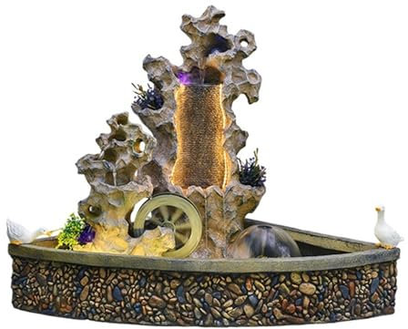 Fuente de Jardín Decoración De Agua De Rocalla De Patio Chino, Estanque De Peces, Balcón, Jardín, Decoración De Paisaje De Piedra Taihu, En El Paisaje De Diseño Al Aire Libre Fuente de Exterior