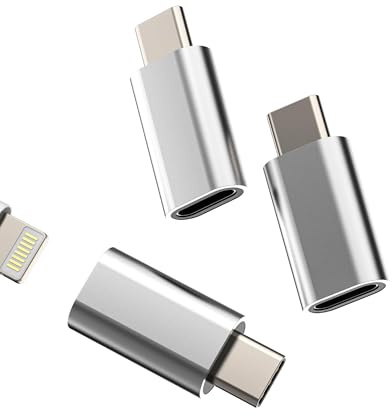 Adattatore usb c ricarica(3pack)per Apple tipo c maschio a per lightning femmina cavo per iPhone 16 type c jack caricabatterie connettore per ipad adattatori spinotto compatibile per Samsung accessori
