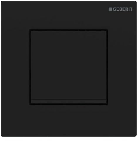 Geberit Urinalsteuerung mit pneumatischer Spülauslösung, Betätigungsplatte Typ 30, 116.017.16.1, Farbe: Schwarz Matt