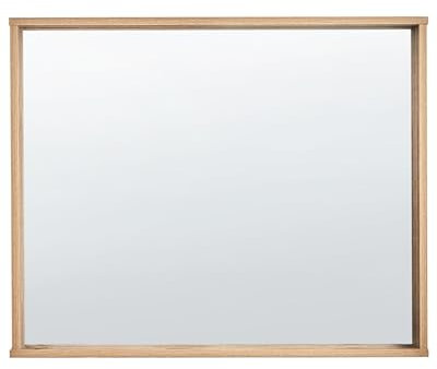 Beliani Espejo de Pared Decorativo Rectangular Moderno 80 x 65 cm Marco de Tablero de partículas Madera Clara Rosell