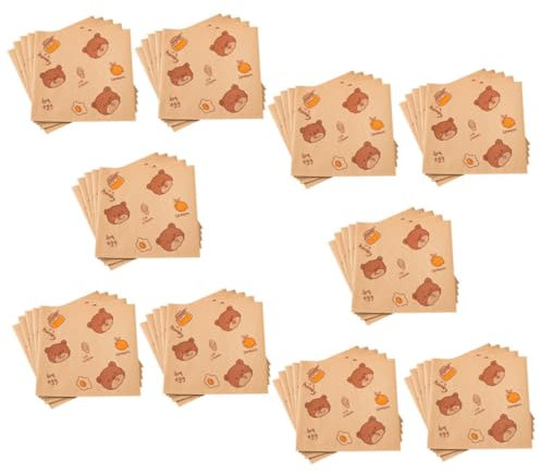 Alipis Greaseproof Sandwich Paper Bag 50 Sheets Food Wrapping Paper for Burger and Breakfast Food Packing
