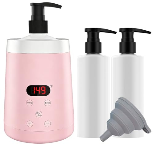 Ölwärmer-Massage, Massageölwärmer mit zwei Ölflaschenspendern, kontinuierliche Heizung von 30 bis 65 °C, Lotionflaschenwärmer-Spendervorrichtung, für Salons, Massageölflaschen für den Hausgebrauch