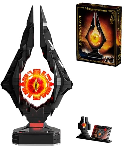 JVAVNE Saurons Auge Bausteine, 925 Teile Allvaters Auge Klemmbausteine, STEM Dunkler Turm Augen Architecture Modell Spielzeug, Geschenk für Filmfans und Erwachsene