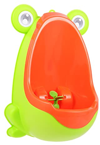 minkissy Vasino per Ragazzo Ragazza in Plastica Colore Verde Chiaro Design a Separazione per Facile Pulizia e Forma Cartone Animato, Vasino da Addestramento in Piedi per Ragazzi e Ragazzo