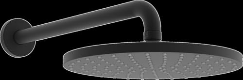 HANSA HANSAVIVA Kopfbrause, rund, Durchmesser 250mm, 1-strahlig, Ausladung 348mm, 4426020033, Farbe: Matt-Schwarz