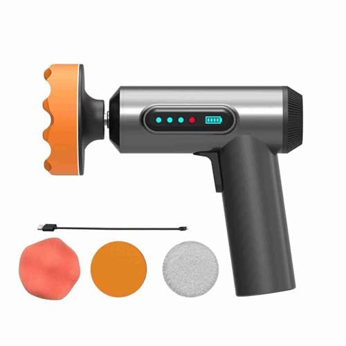 Shkalacar Cordless Car Buffer Polisher Waxer & Polishing Machine,Wireless Polishing Machine kit with 2x2000mAh Battery for Car Paint Waxing Glass Floor Polishing Scratch Repair (without grinding
