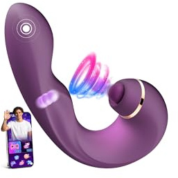 Vibromasseurs Feminin Sex Toys, 3IN1 Sextoyse Femme Clitoridienne Tapping Avec 10x5x5 Modes de Vibration& Pulsation, Vibrateures Sex Femme Gode Vibro-masseur Avec Contrôle de APP intelligente AI, Big