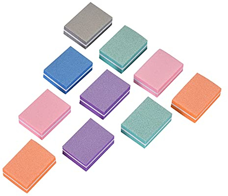 10 blocchi di lima per unghie laterali in spugna lavabile strisce tampone lucidatura strumenti modellanti per unghie finte in acrilico naturale