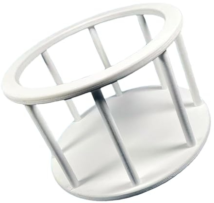 Spädbarn fotorekvisita rund korg med klassisk vit finish mångsidig babyfotografering enkel montering fotografi