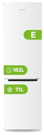 Aspes Frigorífico Combi Blanco 2 Puertas. AC185502ENF, Capacidad 253 Litros, No Frost, Multi Air Flow, 40 dB, Puerta Reversible, Apertura Tipo Uñero, Clasificación Energética E