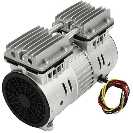 Testa della pompa del compressore d'aria, pompa per vuoto senza olio, motore in rame da 550 W, 8 bar, 125 l/min, 65 dB, per alimenti e medicina, connettore G1/4