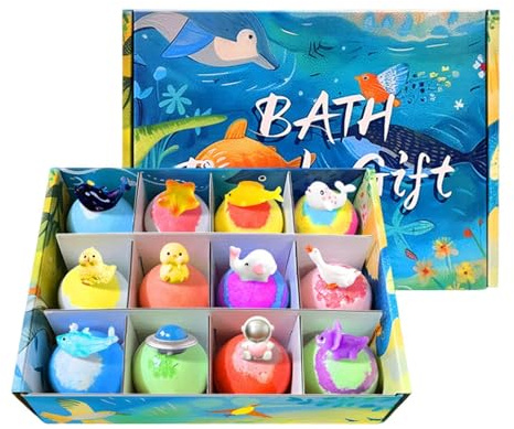 Badeprickel 12 Stück Sanft Sicher Niedlich | Badespielzeug Sprudelbälle Kinder für Kinderbad Badezimmer Badewanne Hotel Pool Baden Schwimmen Geburtstagsparty