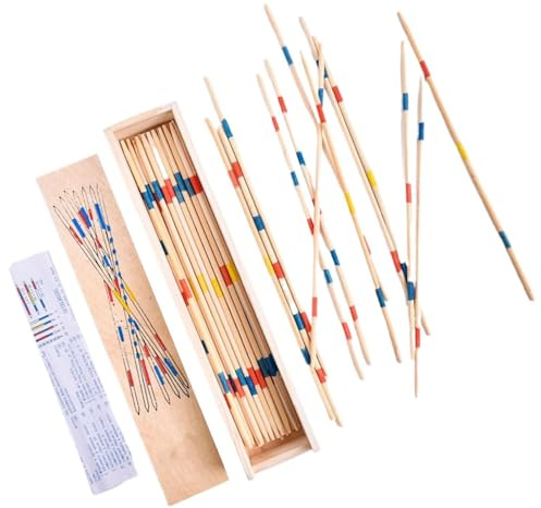 Juego Mikado - 31 Piezas Juegos De Madera | Set Tradicional Coreano Gogi 18cm con Ćaja De Almacenamiento | Juego Estrategia Coordinación Mano Ôjo para Niños Familia