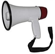 MEGA20W - LTC - Megafono ricaricabile da 20W con maniglia e capacità di registrazione dei messaggi - bianco e rosso