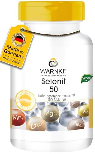 Selen Tabletten - 50µg Selen pro Tablette - 100 Tabletten - vegan - aus Natriumselenit - hefefrei | Warnke Vitalstoffe - Deutsche Apothekenqualität