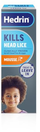 Hedrin Treat and Go Leave-In Mousse, Fast, No Fuss Lice and Nit Treatment, Kills Head Lice and Eggs, 4 Treatments, Clinically Tested, Suitable for Adults and Children, 100ml