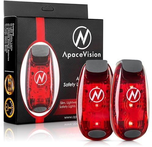 LED Safety Light (2 Pack) - Clip On Strobe/Running Lights for Runners, Dog, Bike, Walking, Boat, Kayak, Stroller and More - High Visibility Accessories for Your Reflective Gear, Bicycle