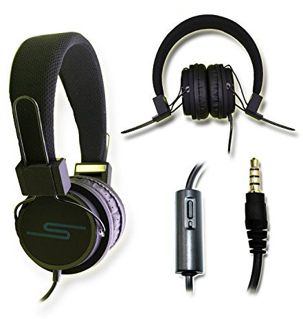 PH26 Casque Audio stéréo Noir Extra-Bass Clear Sound avec Fonction Micro + télécommande pour Bouygues Telecom BS 401 by