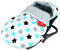 Fußsack SOMMERFUßSACK 90cm Minky Babyschale Kinderwagen Buggy Jogger (8. Grau + Sterne)