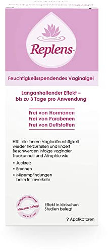 Replens™ Vaginalgel (9 vorgefüllte Applikatoren) spendet Feuchtigkeit bei Scheidentrockenheit, mit 3-Tages-Effekt