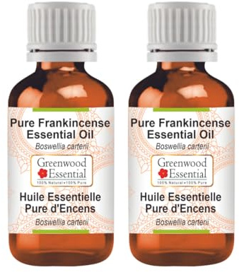 Greenwood Essential Naturreine Ätherisches Weihrauchöl (Boswellia carterii) Dampfdestilliert 100ml X 2 (6.76 oz)