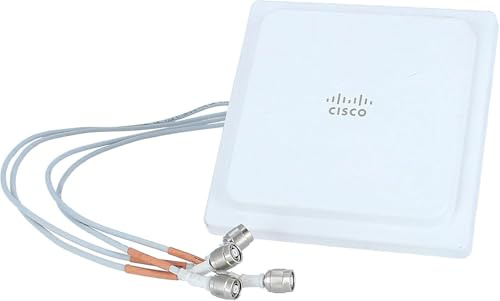 Antena Wi-Fi omnidireccional de Doble Banda Cisco Aironet, 2 dBi (2,4 GHz)/4 dBi (5 GHz), 4 Puertos, Montaje en Techo, garantía de Hardware Limitada de 1 año (AIR-ANT2524V4C-RS=)