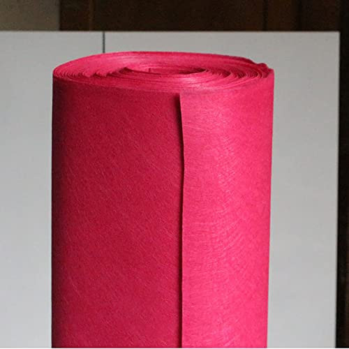Yimihua Filz Stoff 85 x 100 cm Filzstoff Bastelfilz Farbig Filz Blätter Vliesstoff Kinder DIY Zubehör zum Handwerk Nähen Projekte 1mm Thick(Color:Rose Rot)