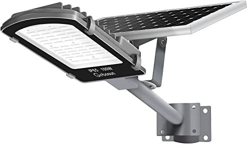 Gebosun Solar LED Straßenlatern & Außenlatern, Funktioniert von Aabenddämmerung bis zu Morgengrauen, mit Optikssensor, 6000K, IP65 Wasserdicht, Mast- und Wandanbringbar, Schwarz (200W)