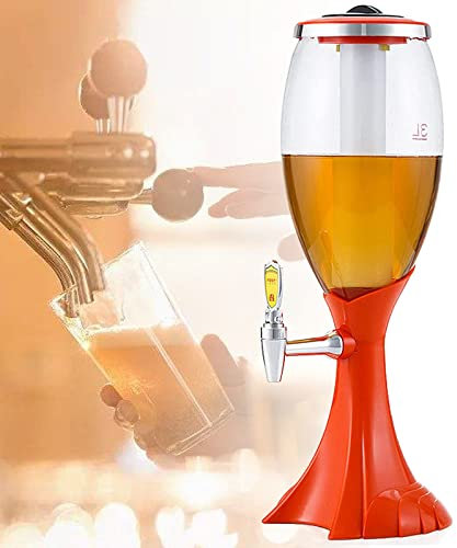 Distributore di Birra, Torre della Bevanda con Rubinetto Distributore di Birra 3L Distributore di Bevande Spillatori per Birra