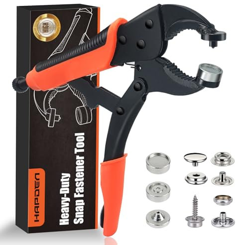 Druckknopf Set Mit Zange, Verstellbares Druckknopf-Setter-Werkzeug, EnthäLt 40 SäTze 15-Mm-DruckknöPfe FüR Bootsabdeckungen, Reparieren Von Segeltuch, NäHen,Planen Ersetzen Von MetallverschlüSsen