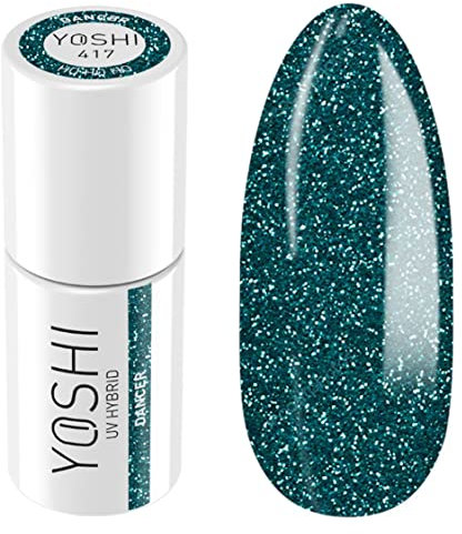 Yoshi Smalto ibrido blu – Professionale permanente smalto 6 ml – Vernice UV per unghie – Accessori per manicure – Smalto UV per lampada LED e UV – Vernice con pratico pennello – HO