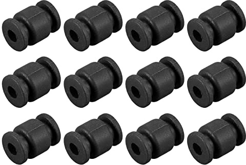 sourcing map Vibrationsschutz Stoßdämpfung Dämpfung Gummi Bälle M3.5x13mm für RC Quadcopter FPV Kardanisch Kamera Montage (Schwarz/12Pack)