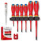 Mustbau 9 Pezzi Cacciavite Isolato, 1000V Cacciavite Professionale da Elettricista VDE, Cacciavite a Taglio, Croce, Esagonale, Cacciavite Elettrico