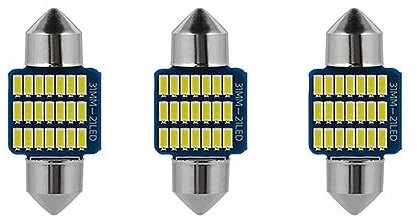 yufana 10 PCS Lámpara LED para Coche, Luz LED para Coche Interior, Bombillas Luz LED Interior, 31MM, Adecuado para Luces Traseras de Automóviles, Luces de Tablero