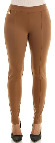Zac & Rachel Knöchelhose für Damen mit Metalllasche, Pecan, M