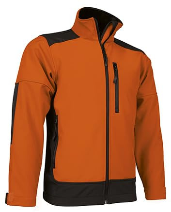 Genérico CHAQUETA SOFTSHELL (M, NARANJA/NEGRO)