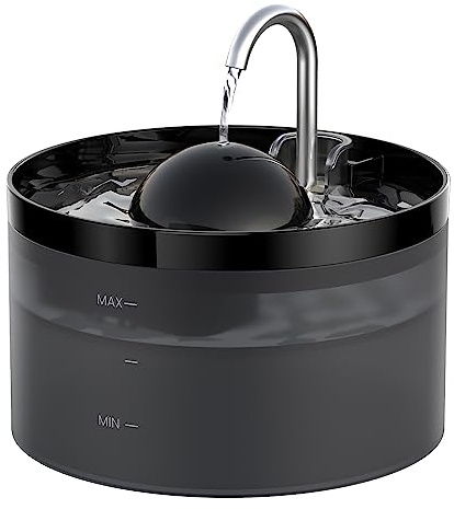 UIOOQ Katzenbrunnen, Haustierbrunnen mit Ultra-Stiller Pumpe, Aktivkohlefilter hält das Wasser Sauber, 3,2L Kapazität, Wasserhahndesign, Anti -Sputtern, Anzug für alle Arten von Katze