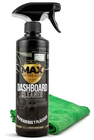 MAX DETAIL-LAB - Dashboard Cleaner - Nettoyant Plastique Voiture Intérieur, Rénovateur Tableau de Bord, Formule Sans Silicone, Parfum Agréable, Produit Nettoyage Detailing Professionnel 500ml