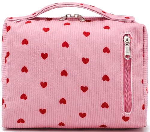 LEDAOU Kulturbeutel Damen & Reise Schmuckkästchen Klein,Cosmetiktasche Waschtasche Schmuckbox Tragbar