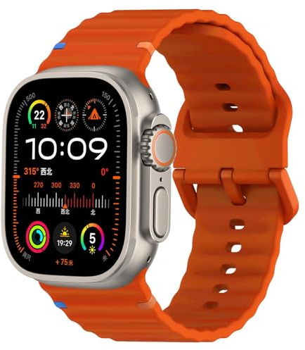 Sports Straps for Apple Watch Ultra/3/2 Strap 49mm 46mm 45mm 44mm 42mm 41mm 40mm 38mm iWatch Straps for Men Women,Waterproof Soft Silicone Band for Apple Watch Series 11 10 9 8 7 6 5 4 3 SE 3/2nd