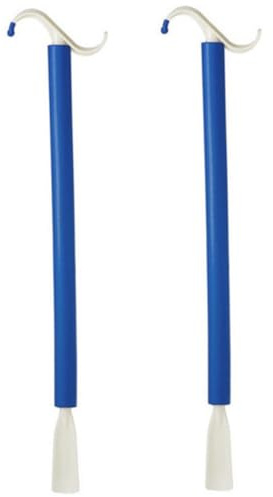 minkissy Calzador Auxiliar 2 Piezas Dos Uno Bastones Para Vestir Elevador De Zapatos Ligero y Duradero Accesorio Práctico Para Personas Mayores Discapacitadas y Movilidad Reducida