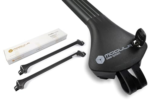 Modula Case System OvalBar Kompletter Aluminium-Dachträger Relingträger kompatibel mit Ford Transit Courier Van ab 2014- mit offener Dachreling, abschließbar, Nutzlast 75 kg