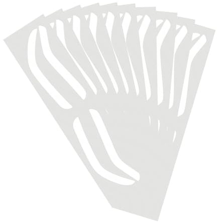 Shaper per la tintura delle sopracciglia, nastro guida per la mappatura delle sopracciglia, adesivi guida per la mappatura dell'aerografo, nastro sagomato, 10 paia di strisce di pellicola protettiva