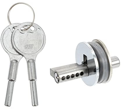 Serrure Alliage de Zinc et Fer avec Clés, pour Armoire Vitrée | Verrou Porte Coulissante Placard, Loquet Pte, Serrure Pte Interieure avec Clef, Argenté
